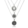 Sautoirs Winterxue Vintage Antique couleur argent colliers ras du cou pour femmes Boho multicouche pendentif ethnique Collares Kolye