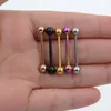 Tongue Piercing Titanium Plated Rings Bars Girls Industrial Barbells Quality Body Ring