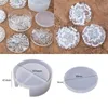 DIY Epoxyhars Siliconen Mallen Cirkelvormige Witte Crystal Drop Lijm Opbergdoos Ronde Coaster Craft Tools Mold Nieuw