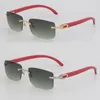 Hela säljer berömda trärolglasögon Röd trä adumbral UV400 -lins online sommarlovsskyddade fyrkantiga solglasögon för män6885233