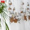 Занавес Drapes Роскошные вышитые Tulles Шторы для жилой столовой Спальня Экраны бытовой индивидуальной пряжи Европейская Цветок в европейском стиле