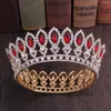 Vintage Crystal Bridal Crown Rhinestone Wedding Crown for Queen Bride Tiaras Headpiece Hair Smycken Circle Ornaments x0625