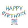 13 pezzi lettera decorazione festa di buon compleanno palloncino colorato palloncini foil argento dorato rosa blu