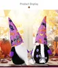 Neue Halloween Lila Gesichtslose Puppe Stehender Zylinder Fledermaus Schleife Party Dekoration