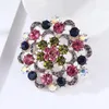 Pins, Broches Flower Garland Broche Cristal Rhinestone Pins Dress Jewelry Acessórios para mulheres meninas casamento festa