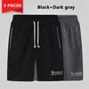 4 pc marca shorts homens verão praia casual calça de moletom fitness bodybuilding shorts treino homem boardshorts calças 210323