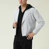 IEFB / Herrkläder Pläterad kappa Kort höst Casual Suit Långärmad Stilig Stor Storlek Fold Notched Collar Blazers Y3841 D213 210524