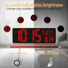 Duvar Saatleri LED Büyük Ekran Dijital Saat Uzaktan Kumandalı 16.5 inç Sayma Zamanlayıcı Dökülebilir Alarm Günü Tarih Sıcaklığı