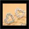 Jewelrystud Boucles D'oreilles Mode Belles Femmes Amour Coeur Cristal Boucle D'oreille Bijoux Charme Amant Anneau Diamante Boucle D'oreille Goutte D'oreille Deliv