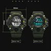 L5YC – montre à Quartz militaire pour hommes, sport Chic, LED, alarme de jour, en acier inoxydable, G1022