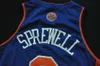 Latrell Sprewell Swingman Jersey Mavi Dikişli Herhangi Bir Numarayı Özelleştir XS-6XL