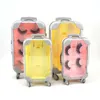 Falsos cílios de embalagem caixas de bagagem cílios de mala de luxo cílios de vison de luxo embalando capa fofa e encaracolada vazia