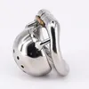 Super Small Device Stainless Steel Short Cock Cage with Stealth lock Ring Prevent Erection Sex Toys For Men8931656