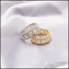 Cluster Jewelryluxury Fl Crystal Engagement Yellow Gold Color Wedding For Women Men Love Jewelry Large Gems Rings Drop Delivery 2021 Qggwb