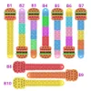 Hamburger Palm Fidget Brinquedos Squilopop Push Bubble Scream Sensory Pops Popper Silicone Sucker Crianças Mais Novo Decompression Toy