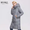 Miegofce winter vrouwen jas lange hoge kwaliteit katoenen jas vrouwen warme jas H-versie eenvoudige parka d21844 211007