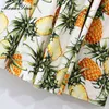 Créateur de mode robe de vacances d'été femmes Spaghetti sangle ananas imprimé bohème élégant coton Midi 210524