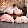 Adorabile morbido cuscino in peluche di maiale di cotone imbottito con software per bambini rosa, regalo per la fidanzata 210728