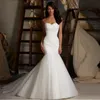 2021 Charming White Strapless Party Dress Formal Wear Mermaid Long Backless Laceup Prom Evening Dresses Elegant Bridesmaid Gowns6862195