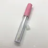 2.5ml Frostat Clear Empty Lip Gloss Flaskor Containers Tube Lid Balm Locks Borste Tip Applicator Wand Gummi Stoppers