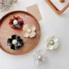 Bloemen parels haar klauwen krabben clips effen kleur klemmen paardenstaart barrettes voor vrouwen accessoires hoofdtooi