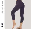 women Yoga Pants double-sided polyamide slimming leg lu Mesh Outfit suit High Waist Sports Raising Hips Gym Wear Leggings Elastic Fitness Tights Workout