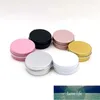 50 x 15G Bouteilles rechargeables Or blanc Baume noir Nail Art Crème cosmétique Maquillage Pot en métal Pot à lèvres Boîte en étain Conteneurs Prix usine Conception experte Qualité Dernier style