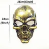 Halloween Adulti Maschera teschio Fantasma di plastica Maschera horror Oro argento Maschere viso teschio Unisex Maschere per feste in maschera di Halloween Prop DBC VT0943 Migliore qualità