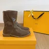 Projektant Buty Dla Kobiet Karligrafia Rain Boot Damski Sukienka Buty Prawdziwej Skóry Niepoślizgowej Winter Cour Lady Botki 35-40