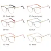 Fashion Zonnebril Frames Vintage Vierkante Anti Blauw Licht Bril Vrouwen Designer Metalen Grote Frame Optische Brillen Clear Lens2649