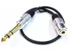 Audio Cables, 1/8" 3.5mm Stereo Female Jack to 1/4" 6.35mm Male Plug Headphone Adapter Converter Cable 30CM/2PCS