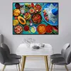 Pósteres e impresiones de granos y especias con tema de cocina, pinturas en lienzo, imagen artística de pared para restaurante, decoración del hogar, Cuadros sin marco4896197