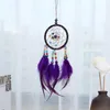 Ręczne Dream Catchers Wind Chime Feather Bead Bells DreamCatcher Home Decoration Wiszące Wisiorek Dziękczynienia Boże Narodzenie Prezent HHA1687