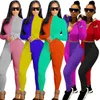 Femmes Designers Vêtements 2022 Mode Survêtements pour femmes Costumes de sport Qualité Couleur unie Nombril ouvert Pantalon évasé Ensemble