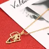 Pendant Necklaces Gold Color Africa Lion Necklace Trendy African Map Animal Chain Jewelry223l