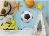 Fonds d'écran photo personnalisé pour murs Fonds d'écran de murales 3D Moderne Nordic Dessin animé Football Enfants Salle de fond Mur Mur Mural Décoration