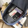 المرأة حقيبة مدرسية الأسود النايلون bagpack الإناث مكافحة سرقة الظهر عارضة سيدة حقائب السفر الكورية عودة حزمة mochila 220307