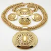 Conjuntos de jóias nupciais de cristal Conjuntos de jóias de casamento colar de ouro para mulheres grânulos africanos conjuntos de jóias