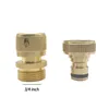 Vattenutrustning 1/2Set Garden Pure Brass Facets Standard Connector Washing Machine Quick Connect Montering Röranslutningar 3/4 tum