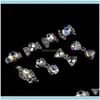 Décorations Salon Health Beauty5pcs / Lot Bowknot Diamond Gems Metal Ab Crystal Glitter 3D Aessories 9K Jewelry Nail Art DIY Tools