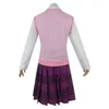 New Danganronpa V3 COSPLAY Akamatsu kaede costume Women's uniform Anime Shirt / Vest skirt socksWigs JK school Y0913