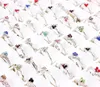 Qianbei 50pcs / set helblandad mycket glänsande kristall rhinestone ringar barn barn engagemang bröllop brud finger ring smycken
