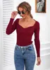 Frühling Sommer Pullover Frauen Gestrickte Rippen Pullover Langarm Schlank Jumper Weiche Haut Pull Femme 210520