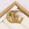 Famous Classic Design Gold Brand Luxury Desinger Brooch Women Rhinestone Letters Brooches Suit Pin Fashion Jewelry Clothing Decoration Accessories
