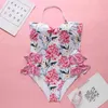 Swimsuit acolchoado Sexy Ruffle Swimwear Mulheres Push-up Bandeau Beach Wear Bathing Suit Bodyless Bodyless 210520