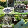 Fontaine solaire ronde fontaine à énergie solaire flottante bain d'oiseau décoration de jardin décoration d'étang fontaine de cascade d'été 211109