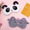 Uyku Maskesi Kadınlar Hayvan Panda Fare Ayı Göz Kapağı Sevimli Peluş Kız Oyuncak Seyahat için Uygun Ev Partisi Eyeshade 10 ADET J038