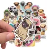 50 PCS Mixed Lovely Pug Dogs kateboard Stickers For Car Laptop Fridge Helmet Pad Bicycle Bike Motorcycle PS4 book Guitar Pvc Decal