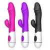 Seks Oyuncakları Tavşan Vibratör 30 Hız Titreşim Dildo Kadınlar Için USB Şarj Kadın Masturbator Çift Motor G Spot Klitoris Masajı X0602