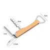 Wholesale Wooden Handle Professional Wine Opener Multifunction Portable Screw Corkscrew Wine Bottle Opener